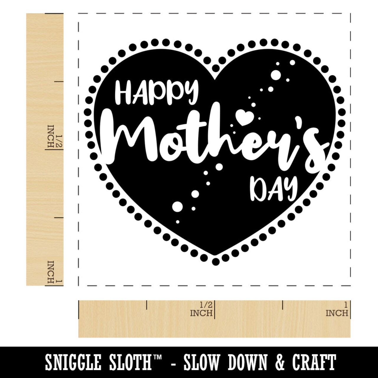Happy Mother's Day Heart Self-Inking Rubber Stamp Ink Stamper